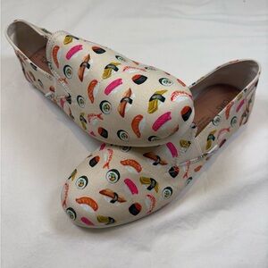 Toms Sushi Pattern Flats - Cream